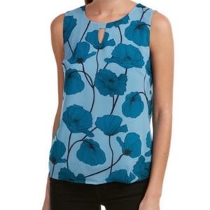 CAbi Aqua Blue Sleeveless Blouse XL